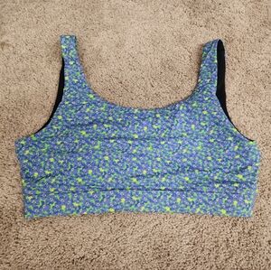 Knix Blue and Green Bikini Top